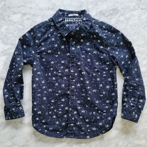 Denim & Flower Navy Striped Floral Shirt